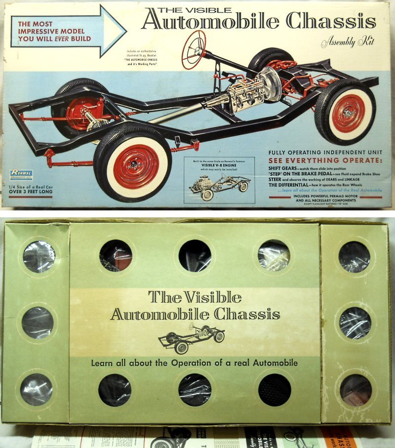 Renwal 1/4 The Visible Automobile Chassis - For the Visible V-8, 813-1995 plastic model kit